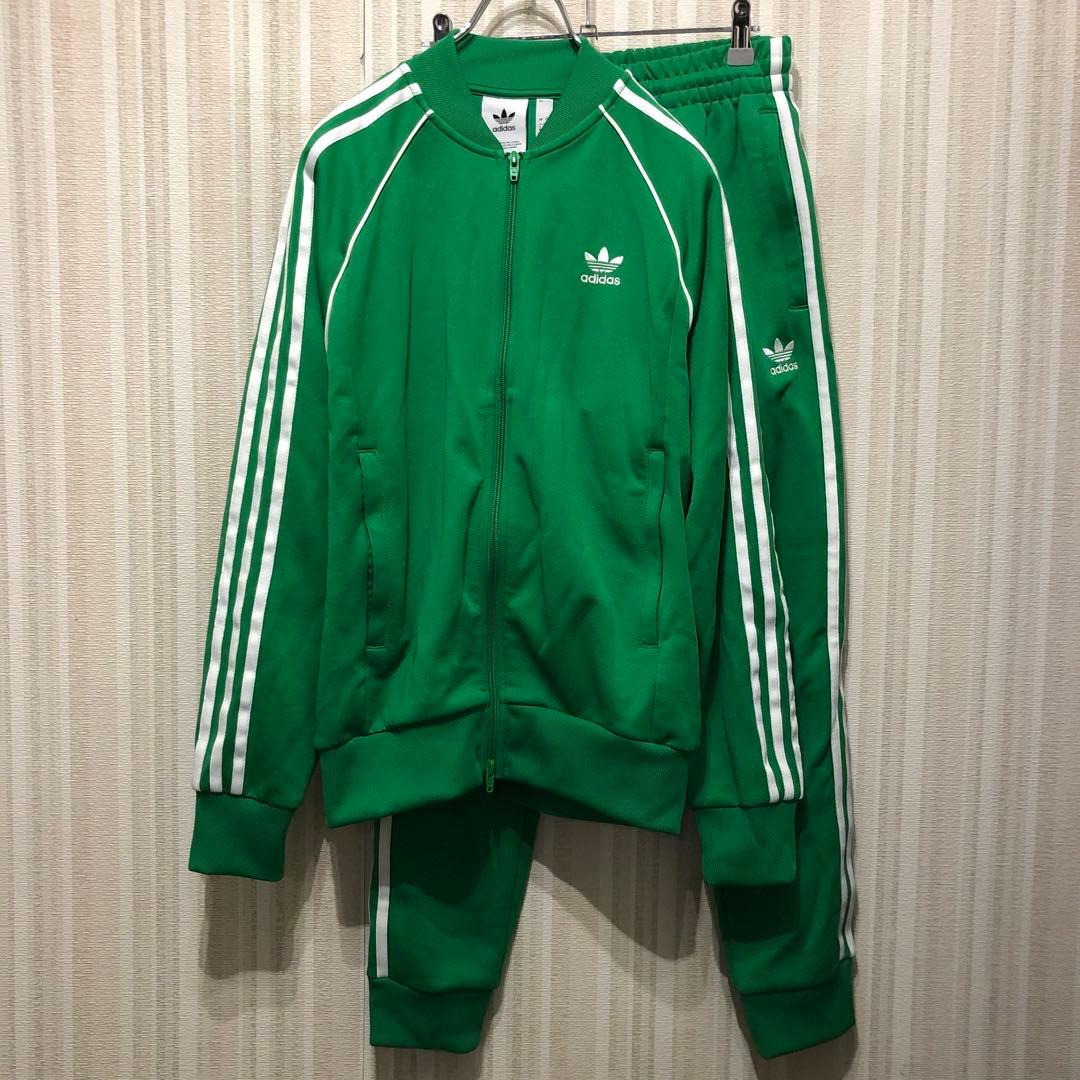 アユニD adidas セットアップジャージ トラックジャケット グリーン