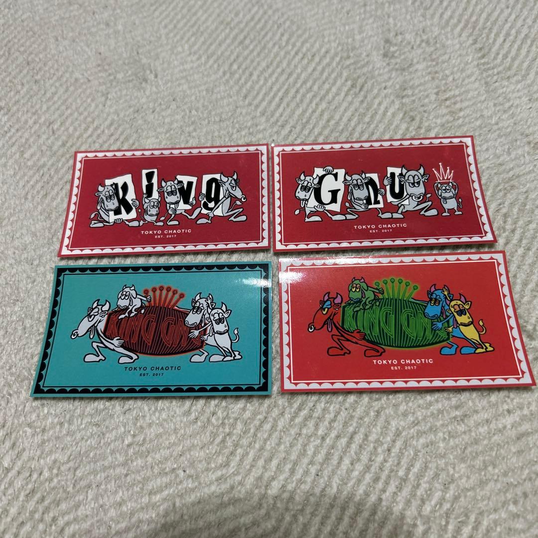 King Gnu キングヌー 4枚セット オリジナル ステッカー - メルカリ