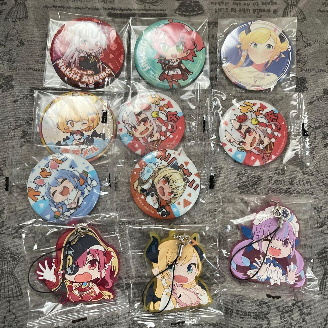 ホロライブ 缶バッジ ラバスト セット 宝鐘マリン 百鬼あやめ 兎田ぺこ
