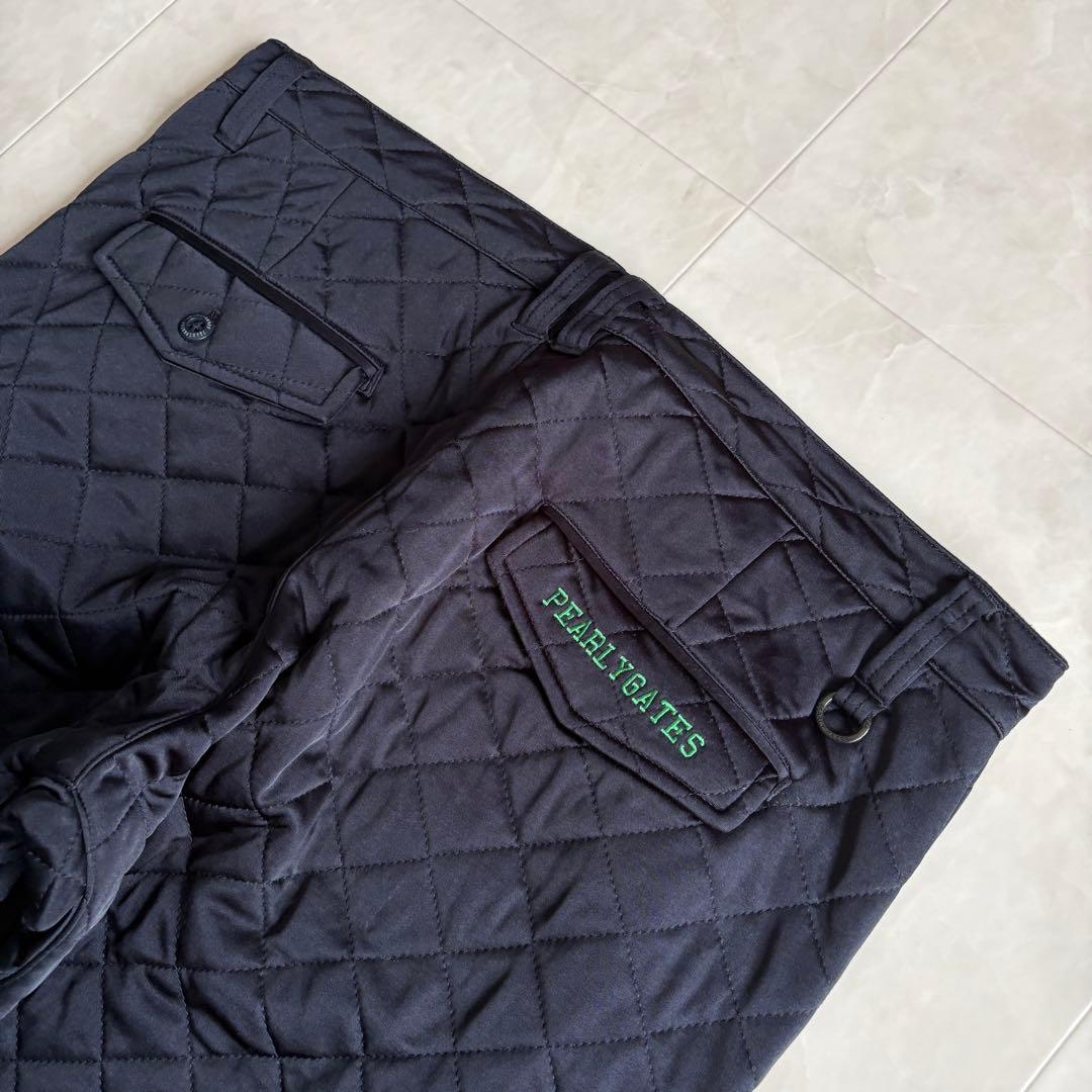 パーリーゲイツ 中綿キルティング防寒ジョガーパンツ ロゴ刺