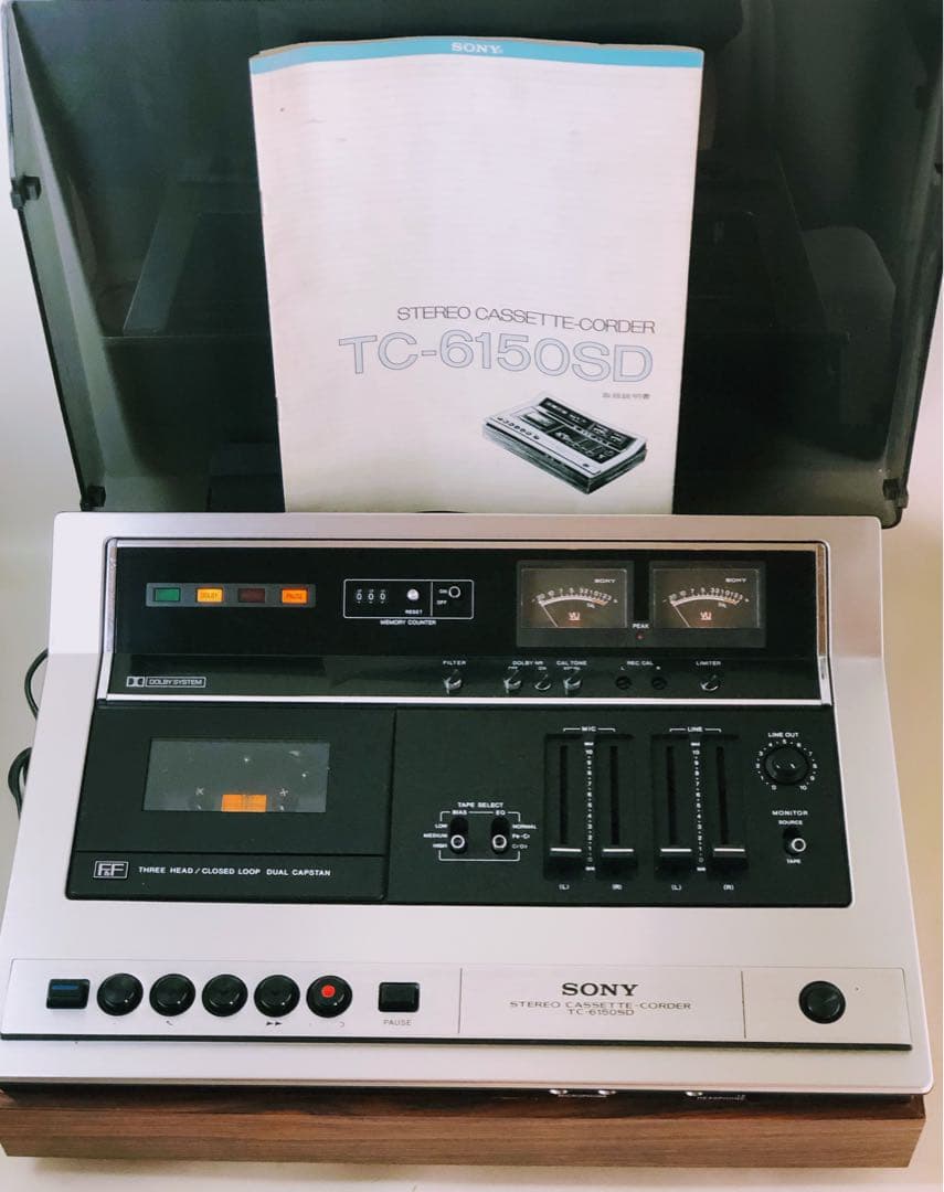 ジャンク品】SONYソニー☆TC-6150SD カセットデッキ☆取扱説明書付き