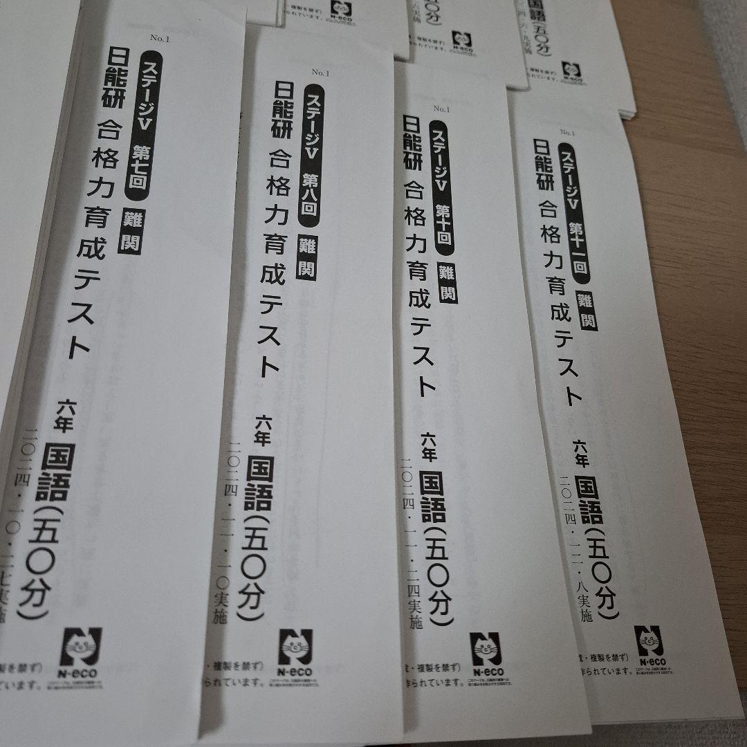 日能研 6年生 2024年度 学習力育成テスト 合格力育成テスト 【難関