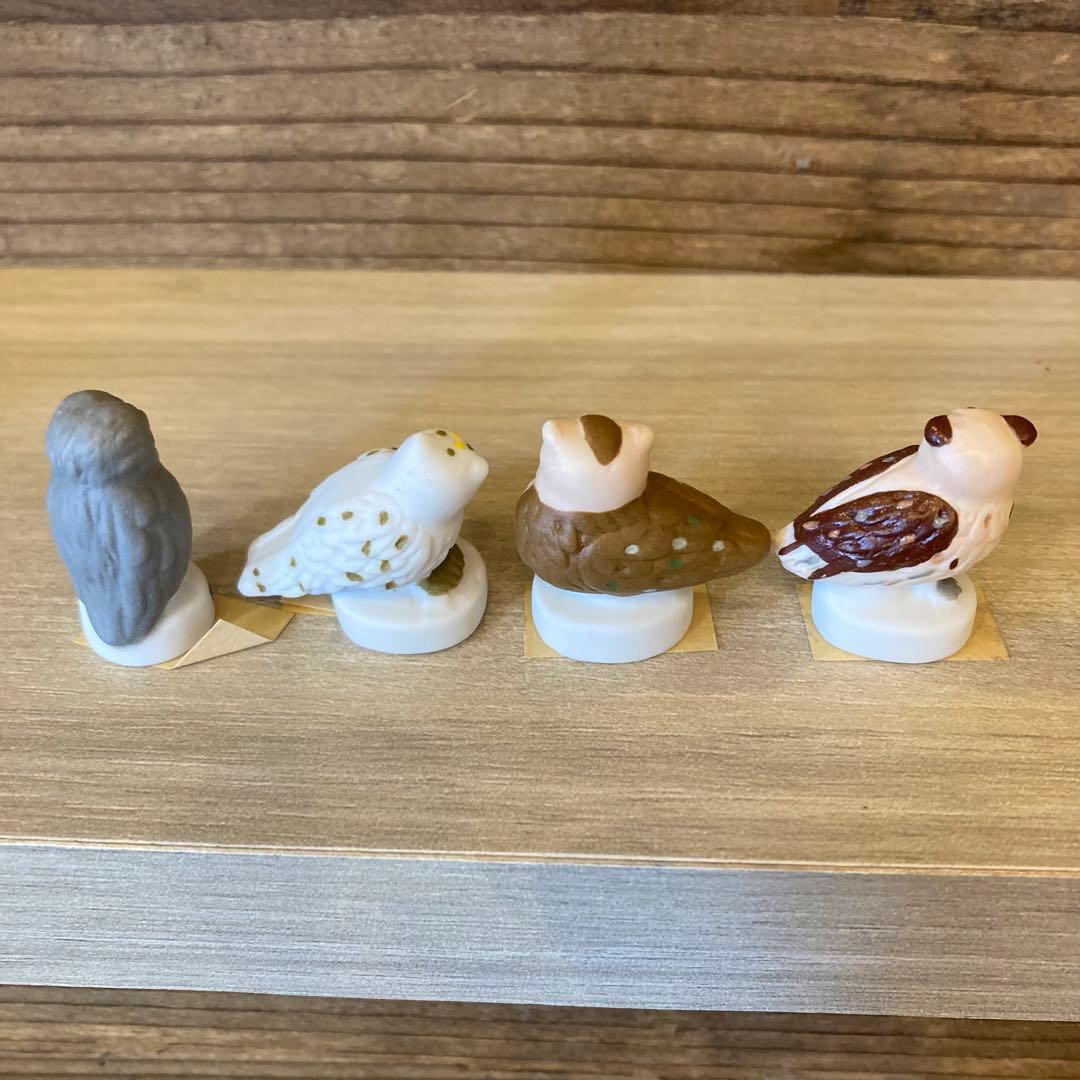 フェーヴ＊フランスのお菓子に入れる小さな陶器♪フクロウ8個セット