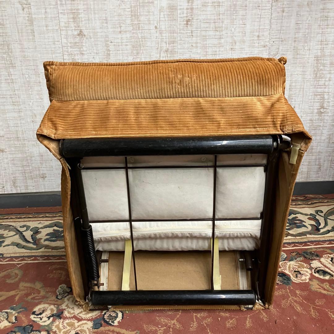 ②国産ビンテージ 昭和レトロ OSLO オスロ コーデュロイリクライニング