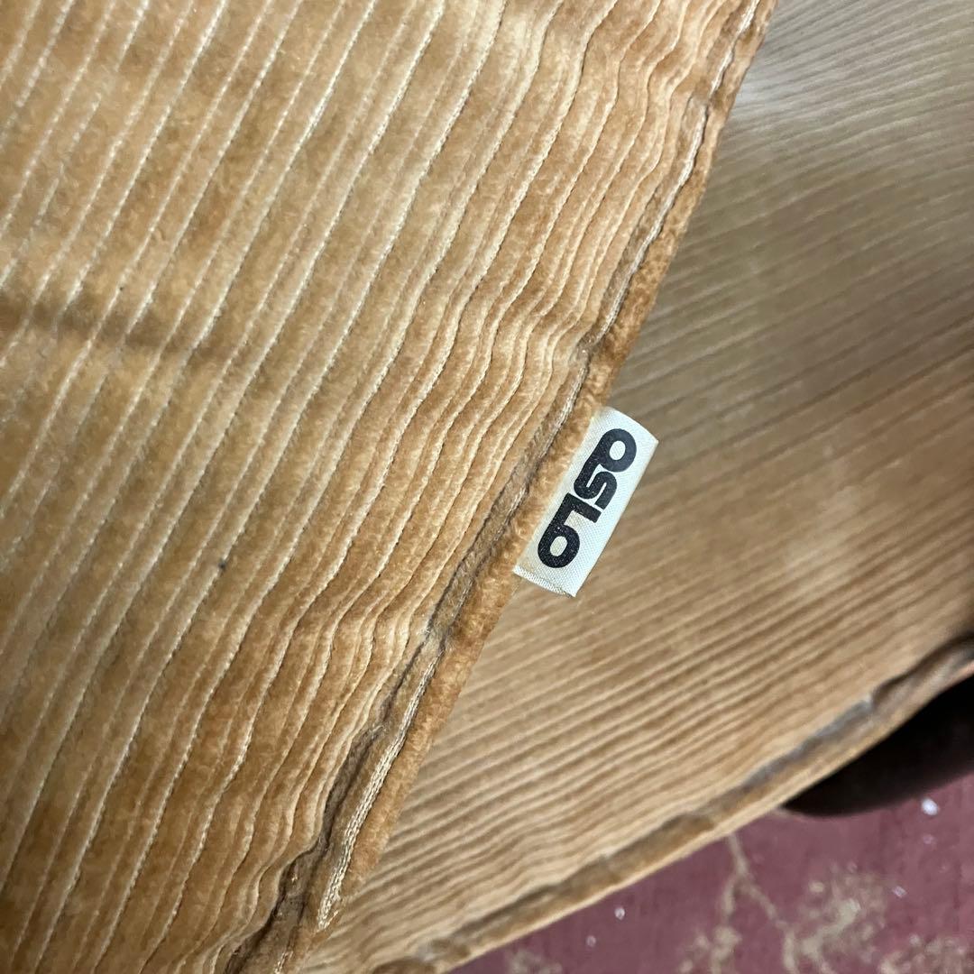 ②国産ビンテージ 昭和レトロ OSLO オスロ コーデュロイリクライニング