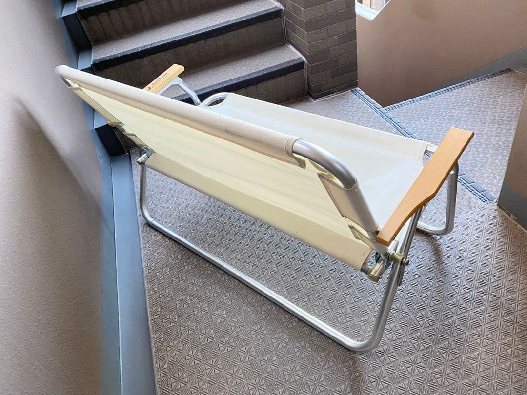 キャプテンスタッグ 折りたたみベンチ ホワイト白_鹿ベンチ 折りたたみ