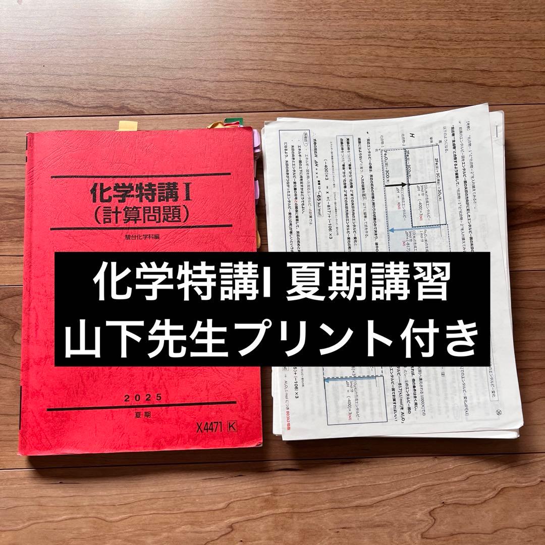 化学特講I (計算問題) 山下先生プリント付き - メルカリ