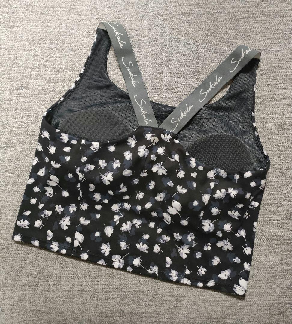 HAL様専用❀⑬SUKALA ヨガウェア 花柄 LL ブラック上下セット