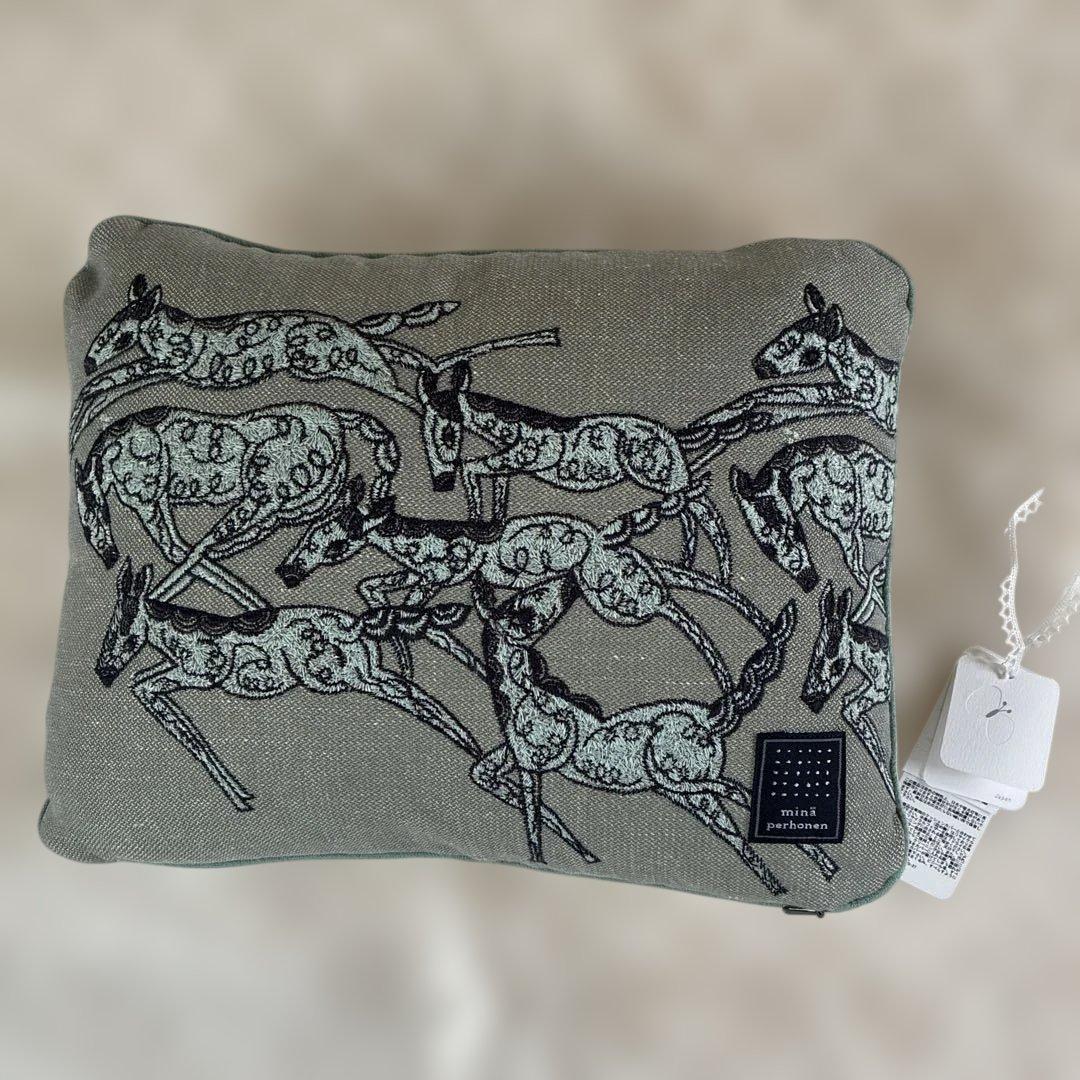 ミナペルホネン gnocchi クッション　papurikko グレー mina perhonen gnocchi cushion -papurikko- - ミナペルホネン正規取扱