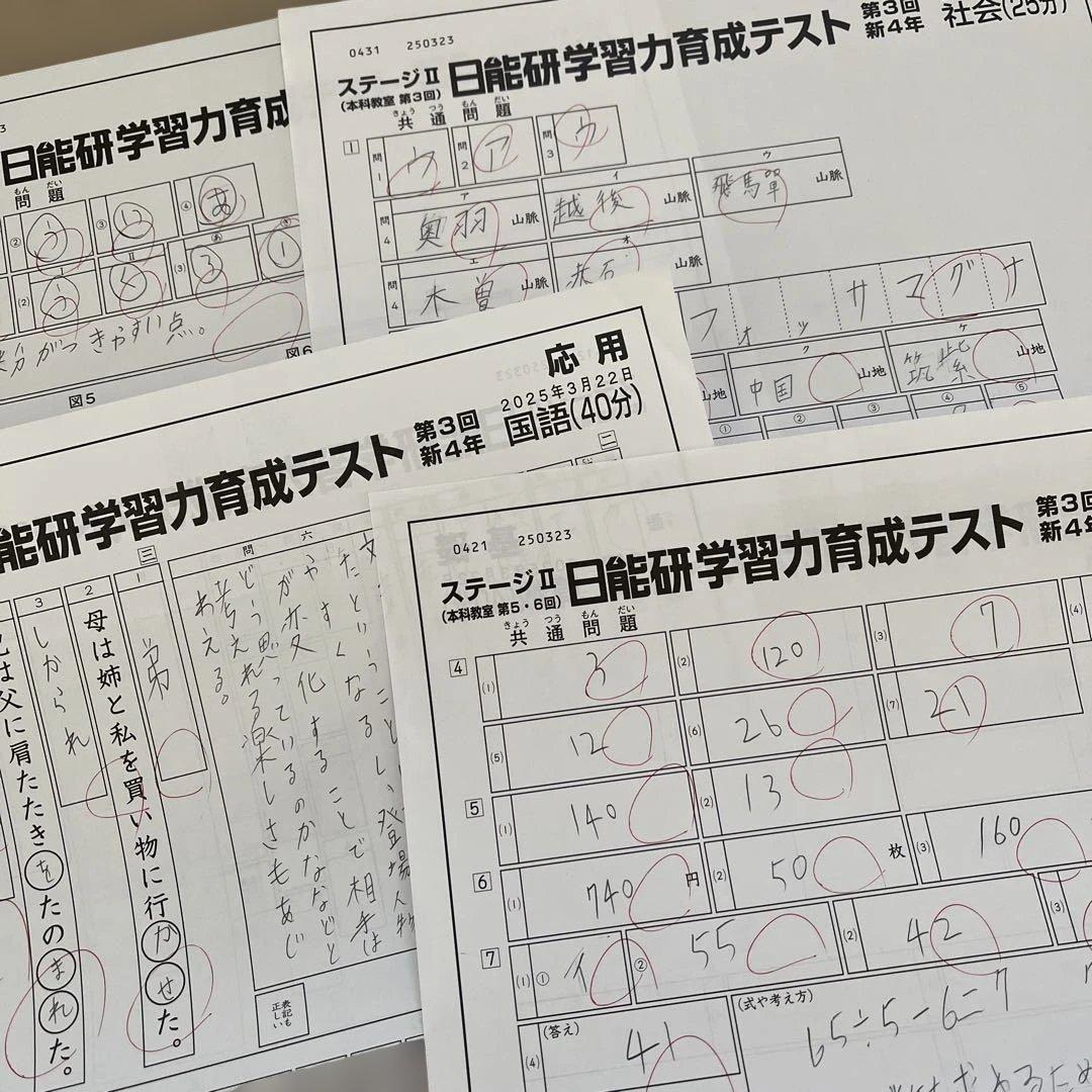 2025年 日能研 4年 ステージⅡ育成テスト➂ - メルカリ
