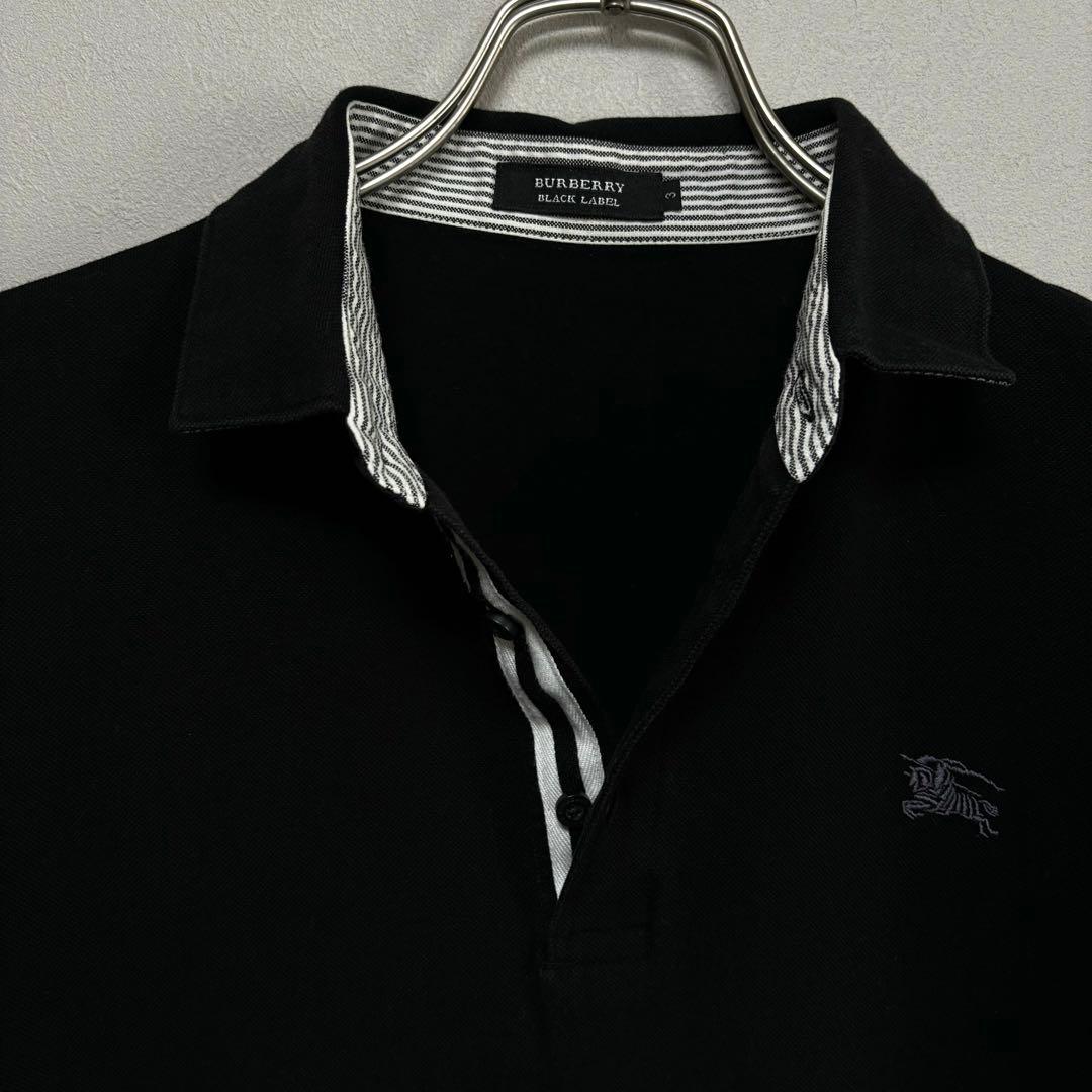BURBERRY BLACK LABELバーバリーブラックレーベル ポロシャツ黒 - メルカリ