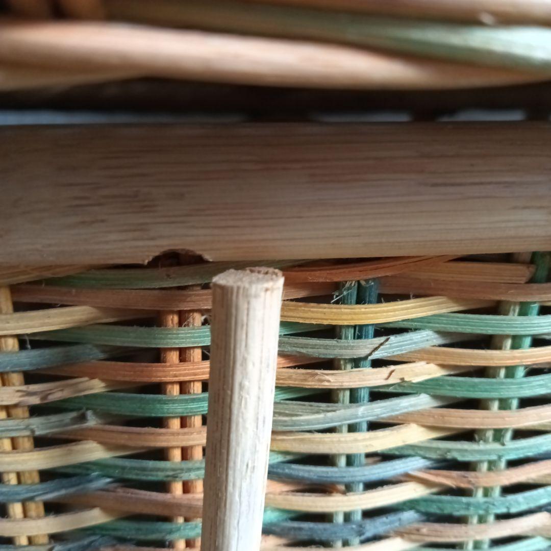 引取りお値下げ 希少 おしゃれパステルカラー ラタン製 カウチソファ