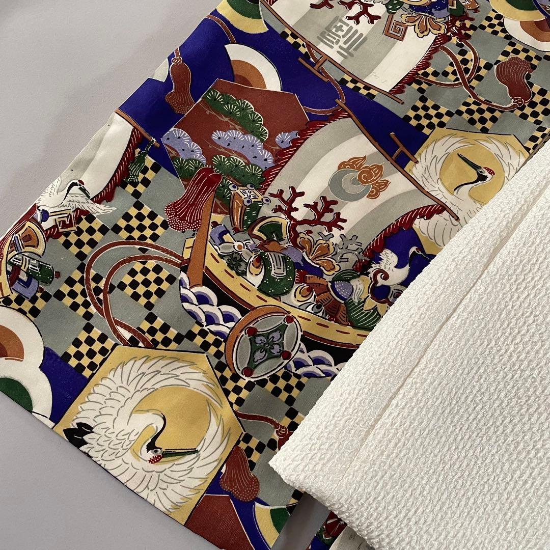 美品 七五三 3歳 4歳 男の子 アンティークお着物セット 正絹総絞りの