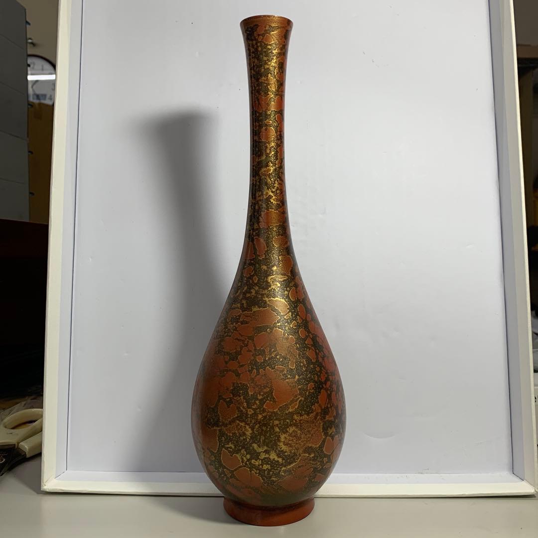 高岡銅器 銅製 鶴首花瓶 一輪挿し よ① - メルカリ