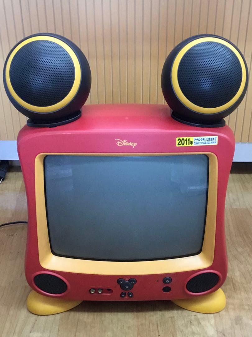 Disneyブラウン管テレビ(ミッキーマウス) Disney テレビ ディズニー ミッキーマウス 14型テレビ 当時 ブラウン管