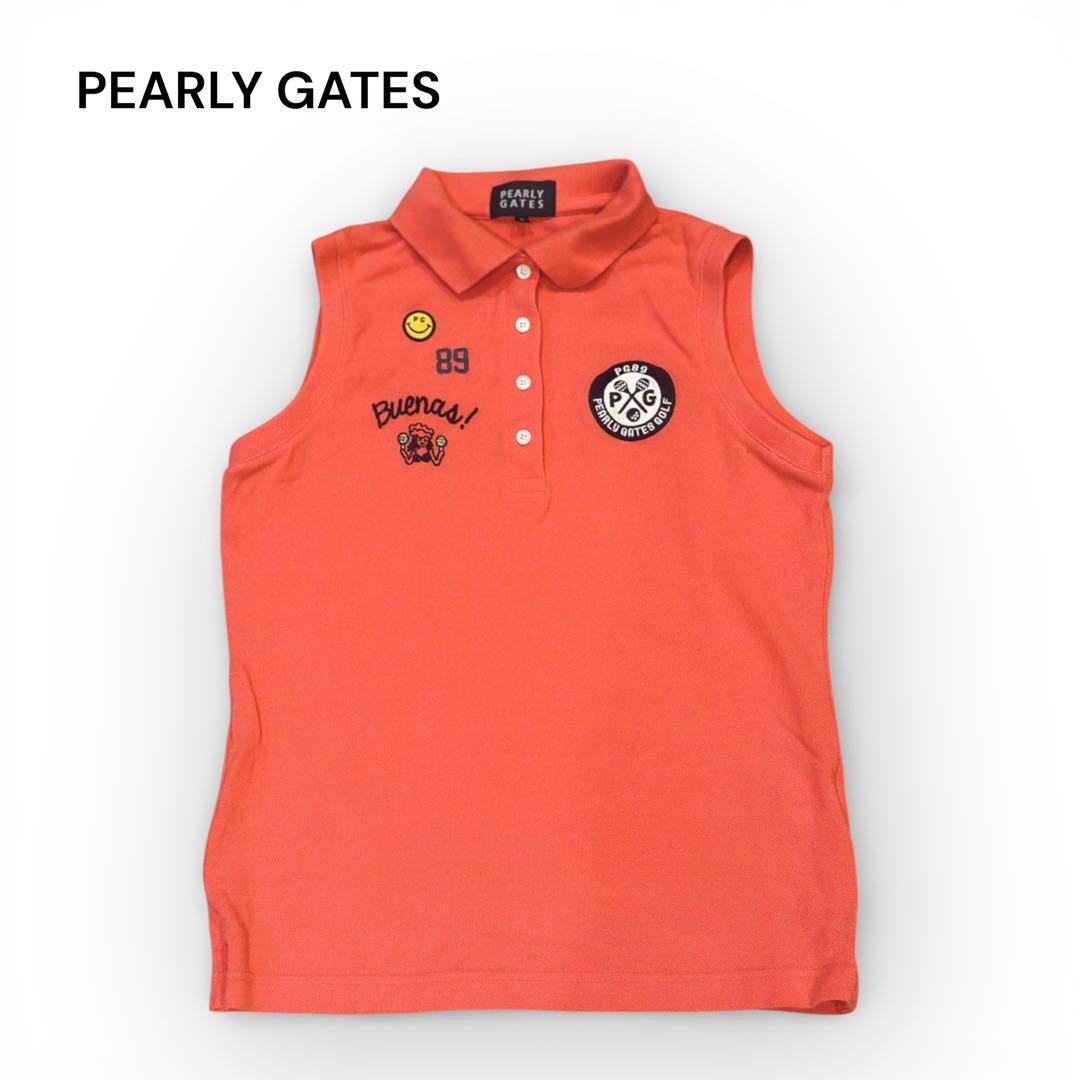 美品】パーリーゲイツ ノースリーブ ポロシャツ レディース サイズ0