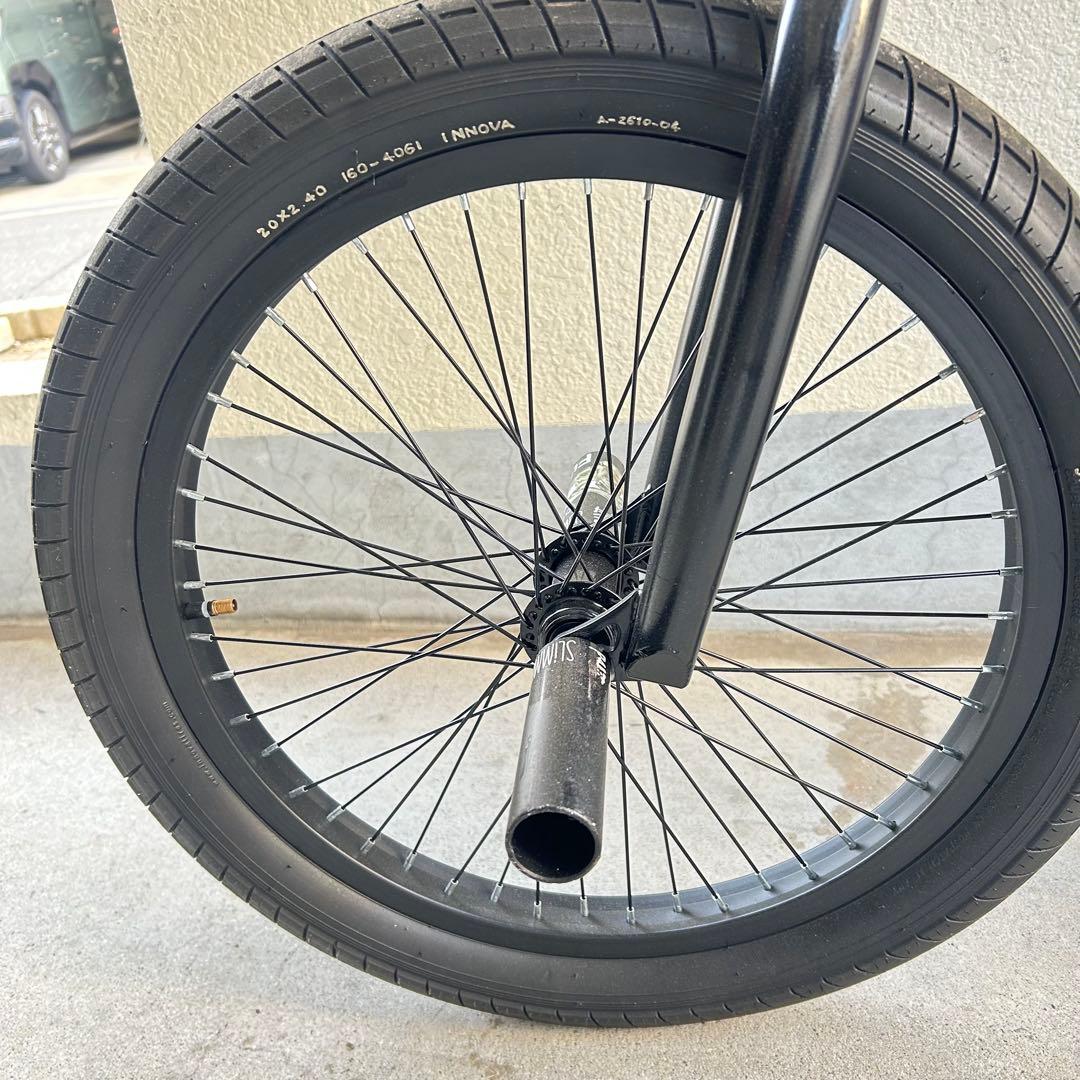 大阪鶴見区直接引取りBMXバイク パープル カラフルステム - メルカリ