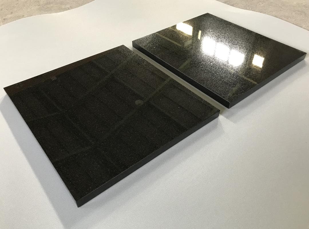 天然黒御影石　山西黒　オーディオボード　●400×400×20●　5面磨き　2枚 Amazon | オーディオボード 天然黒御影石 （山西黒） 厚み約30mm 400