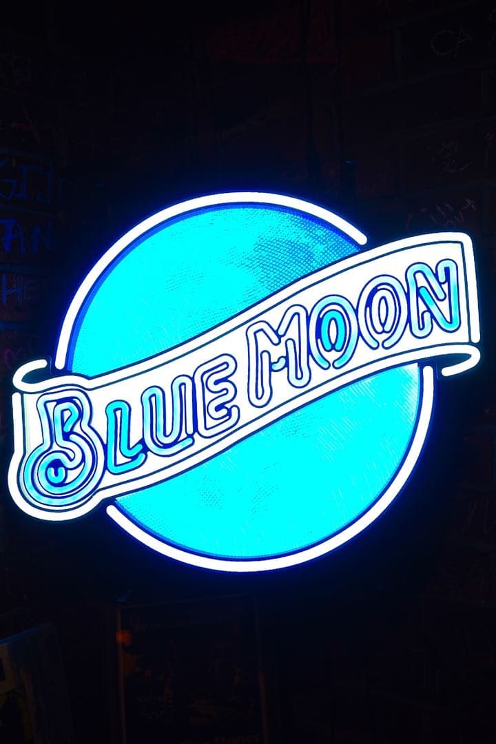 ブルームーン ネオン看板 ジャンク ブルームーン ネオン看板 BLUE MOON - メルカリ
