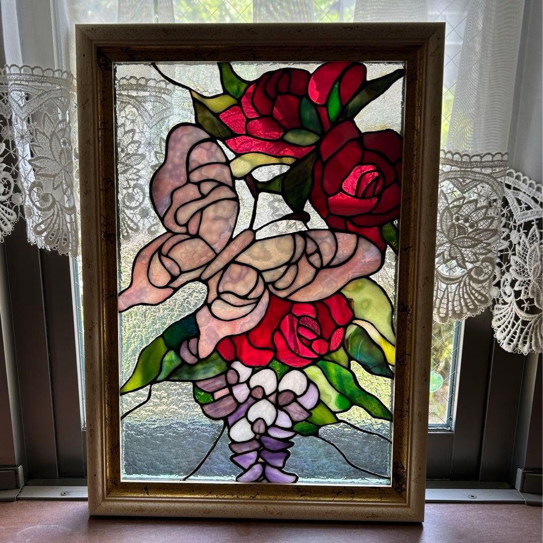 ステンドグラス♦︎花と蝶 - メルカリ