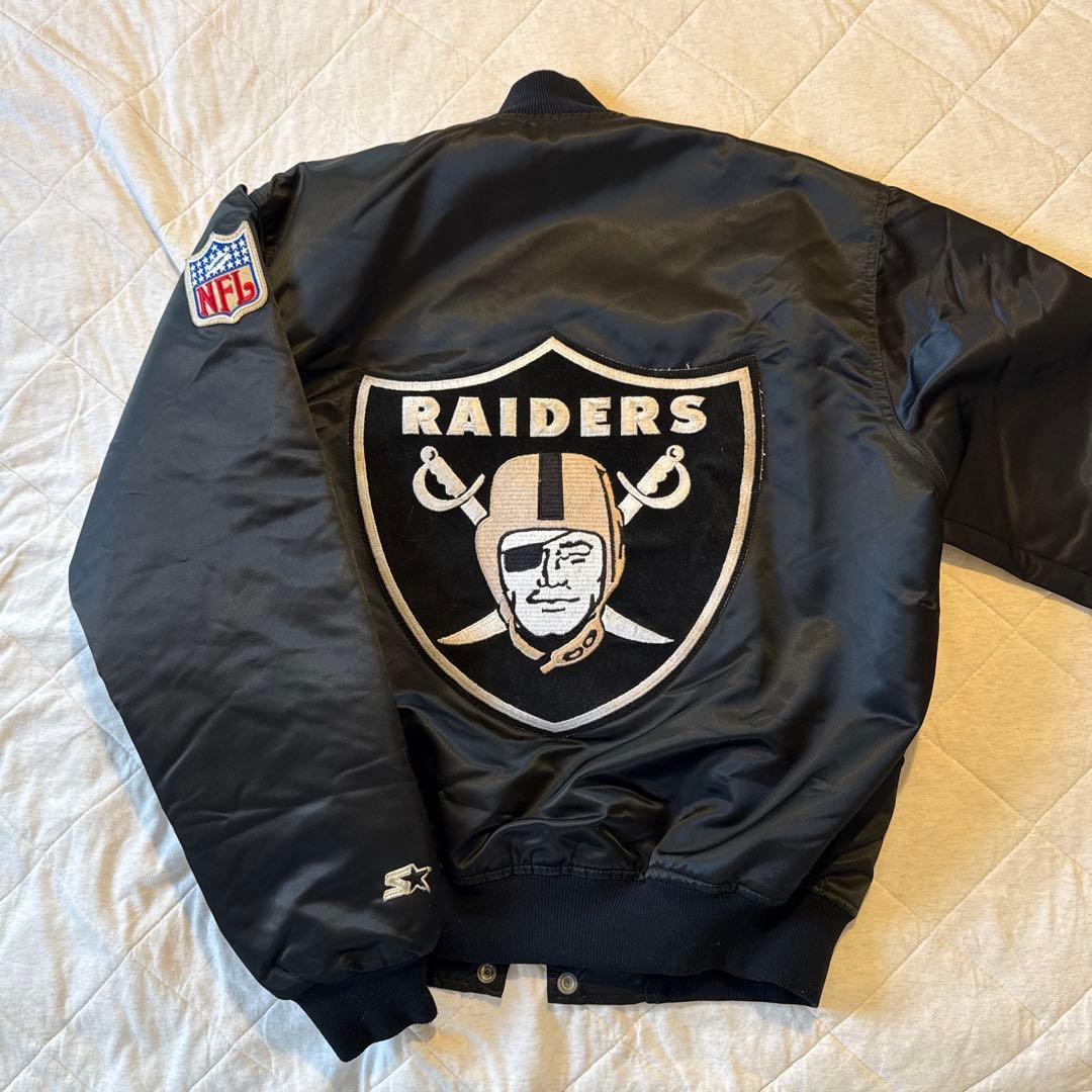 90s STARTER レイダース　 NFL Starter スタジャン 90s スターター NFL レイダース スタジャン XXL シルバー 長瀬智也