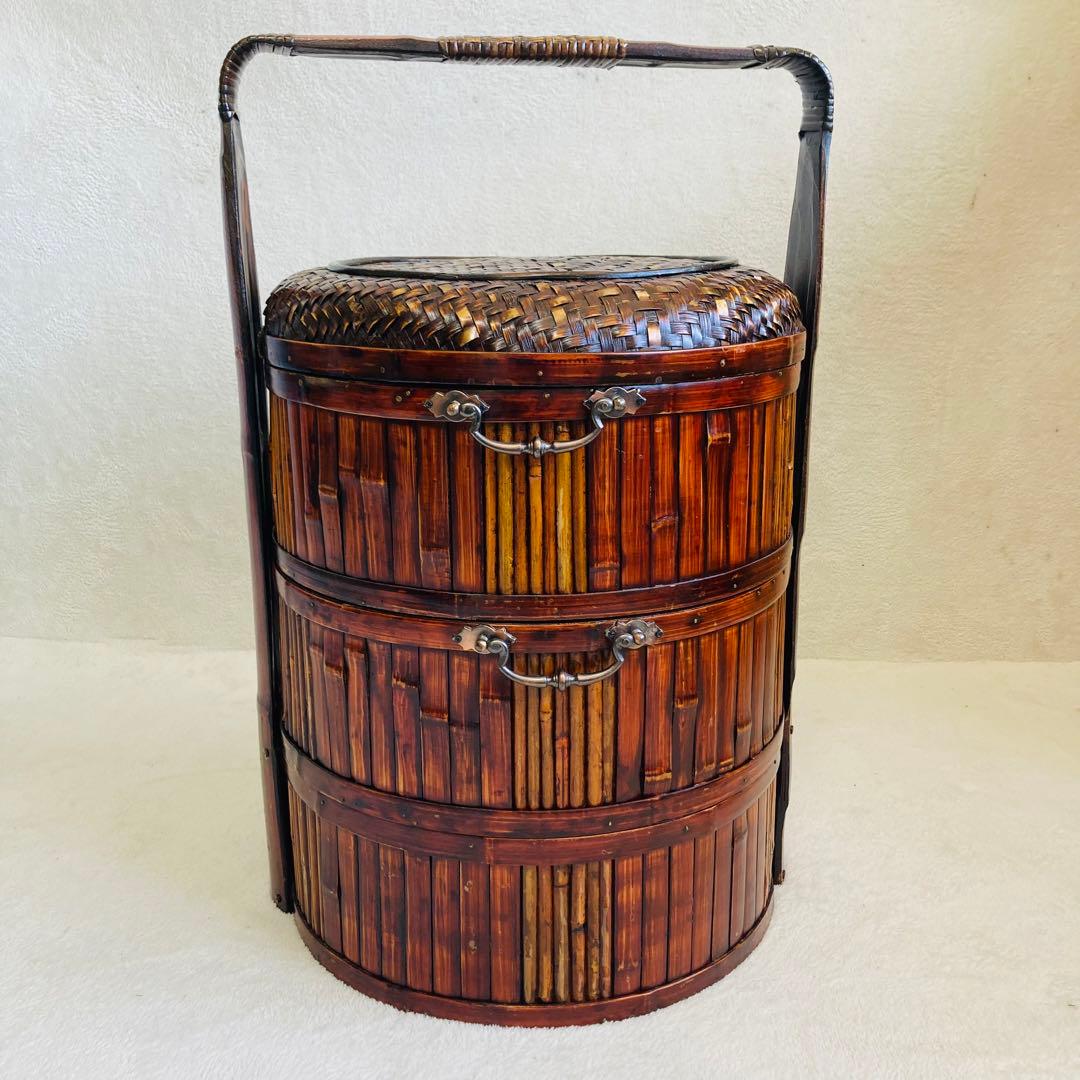 竹編み籠☆特大★茶籠☆煎茶 飾り 堤藍 三段籠 中国 農具　 　自然竹バスケット 楽天市場】お茶竹籠の通販