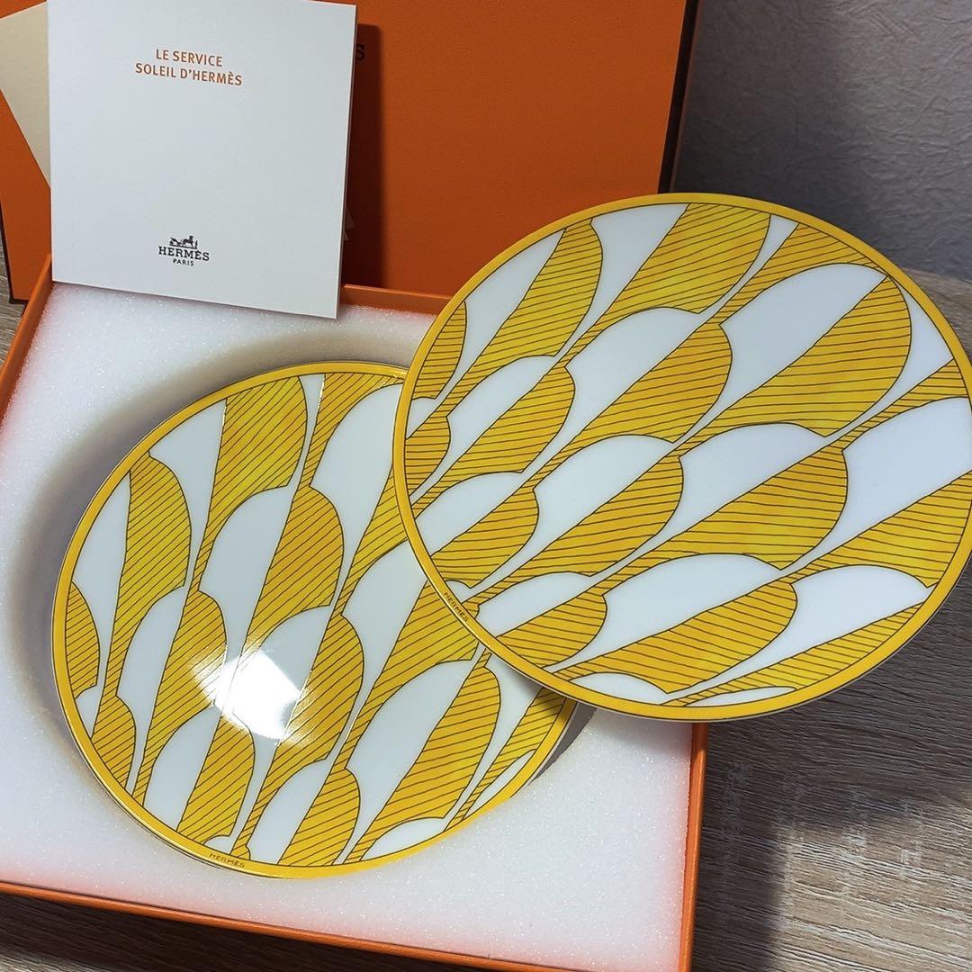 まとめ買い歓迎HERMES ソレイユ ドゥ パンプレート 14cm×2枚セット エルメス（HERMES） ソレイユ ドゥ エルメス パンプレート 14cm