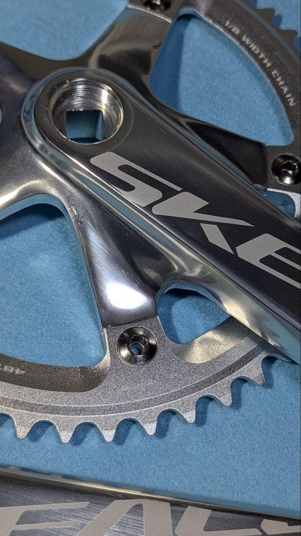 SKEACE スクエアテーパー ピスト用クランク 165mm 48T シルバー - メルカリ