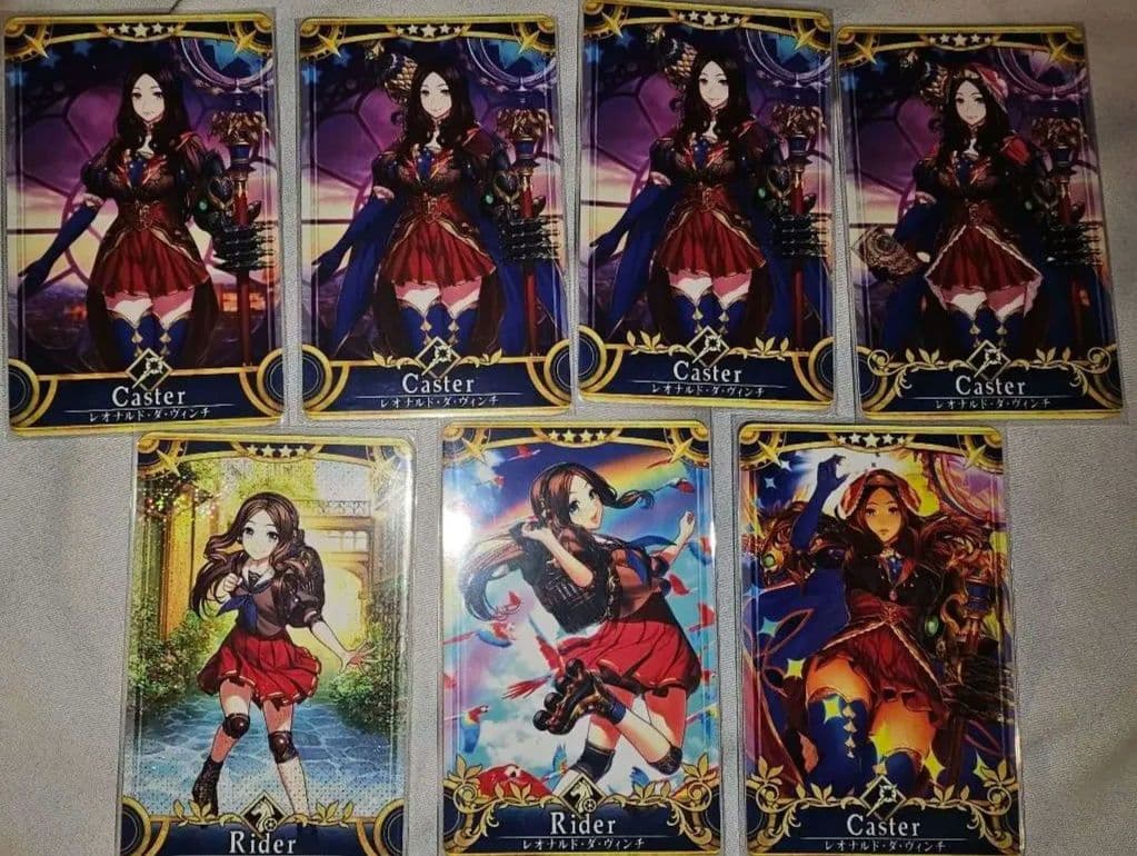 FGO レオナルド ダヴィンチ 最終再臨含むノーマル7枚セット FGOAC