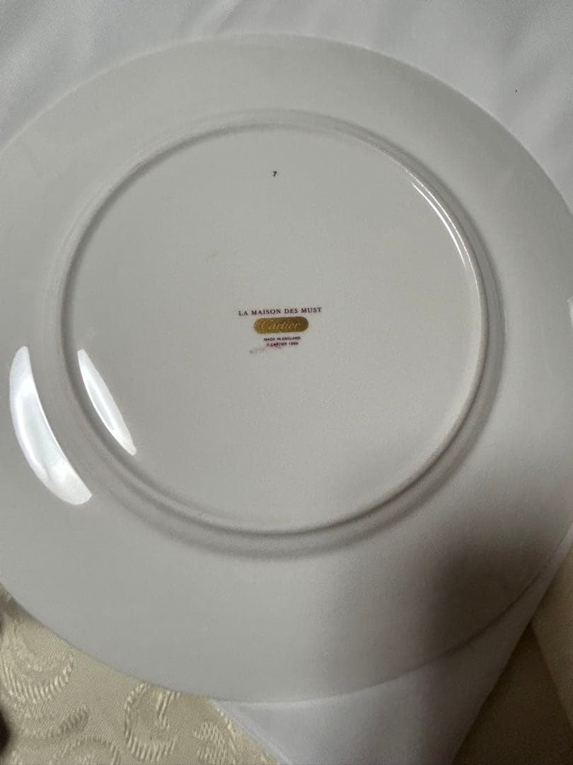 お値下げ【カルティエ】金彩ディナー皿 27センチ5枚セット 発送平日