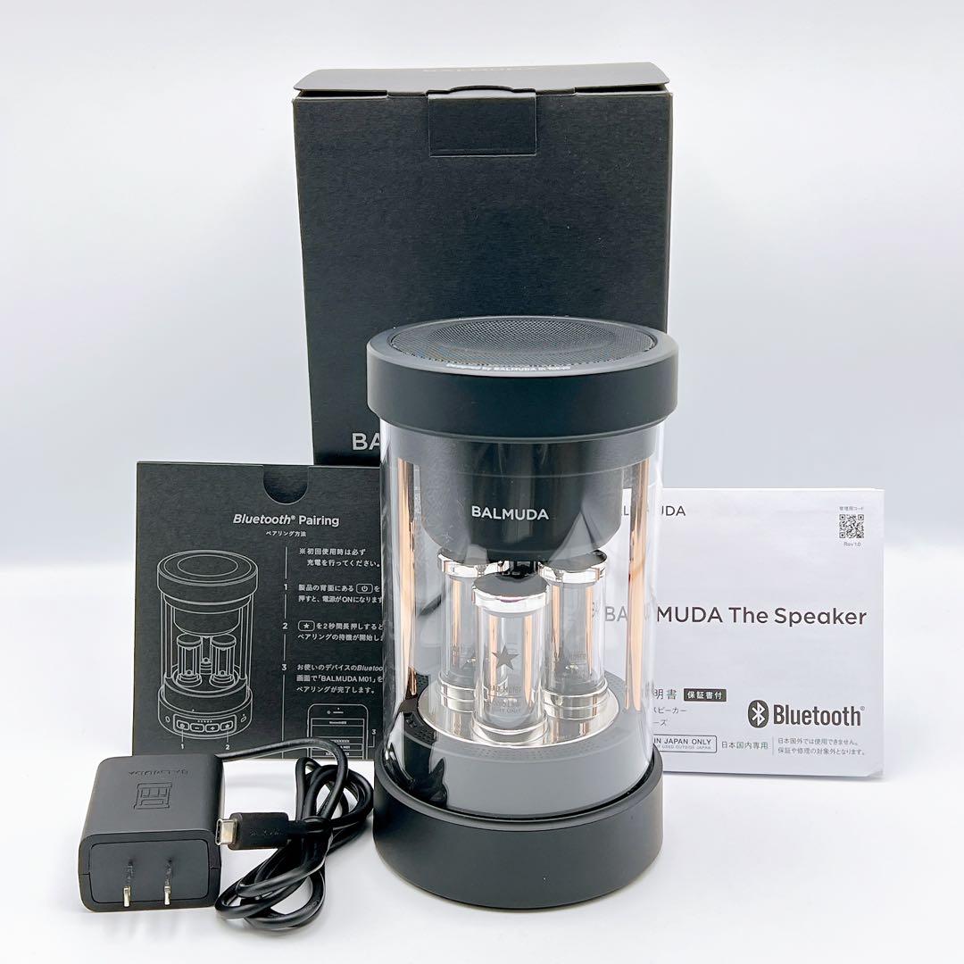 美品◆BALMUDA The Speaker ブラック M01A-BK バルミューダ BALMUDA The Speakerブラック M01A-BK／JP