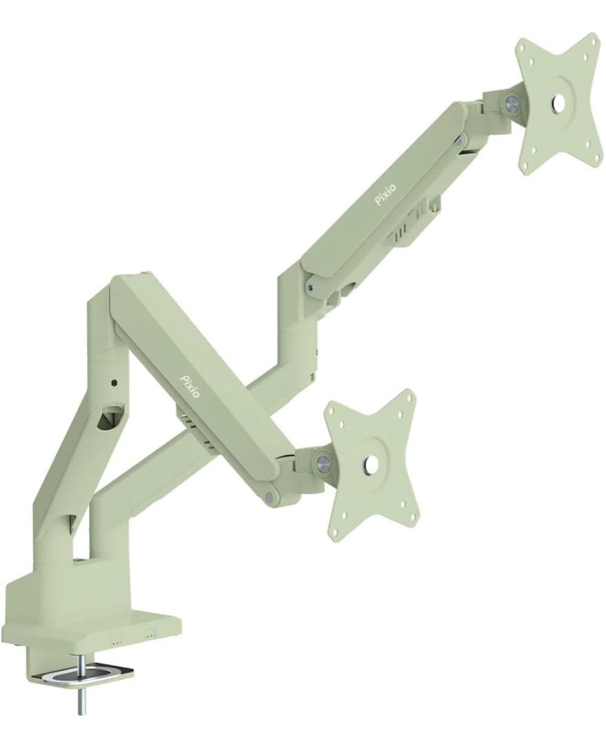 Pixio PSW1D デュアルモニターアーム　ミントグリーン PSW1DMT モニターアーム デュアル / ミントグリーン | Pixio
