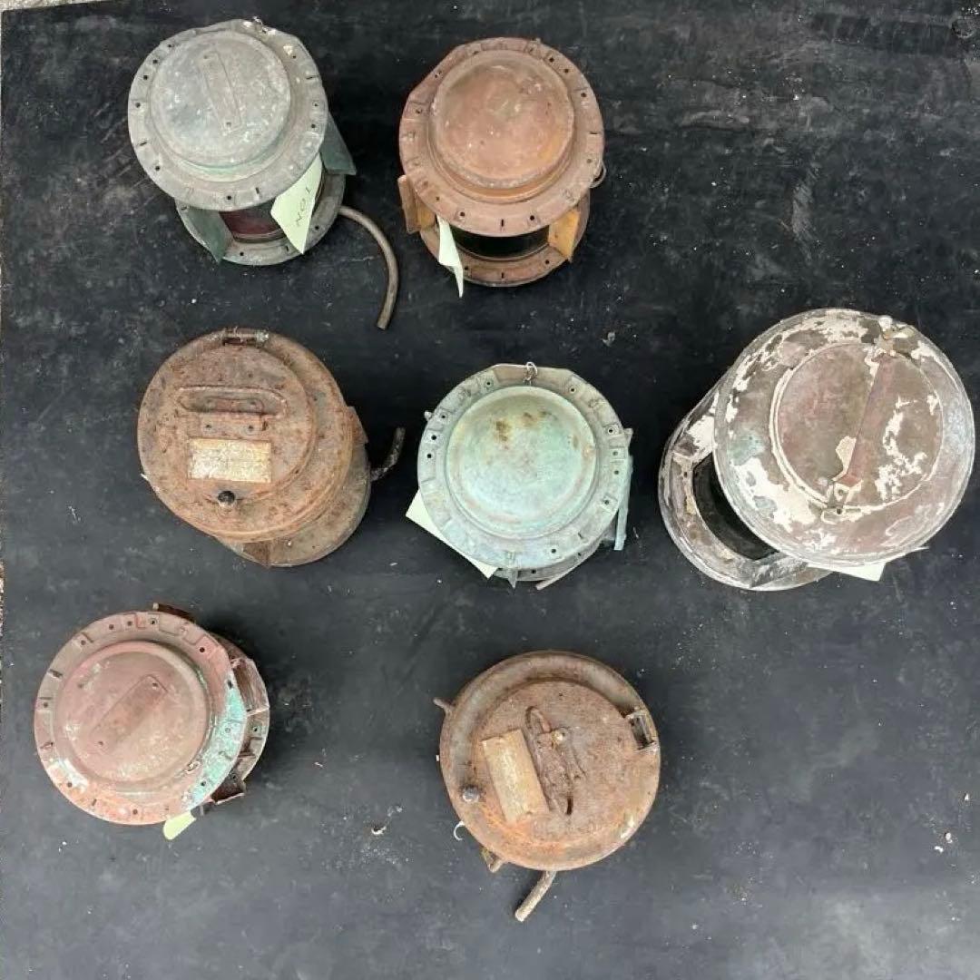 日本船灯 他船用 ヴィンテージランタン 7個セット