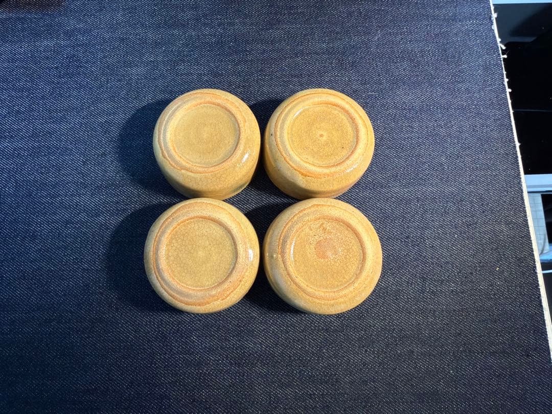 至高の逸品】織部焼 南窯 足付長皿＆小鉢 4客セット 木箱付 豪華絢爛