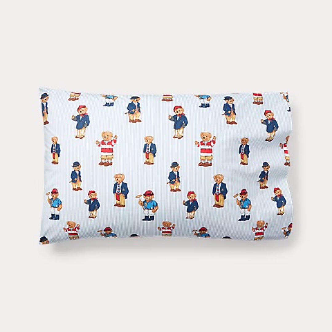 新品】ラルフローレン ポロベア ブルーストライプ 枕カバー - メルカリ