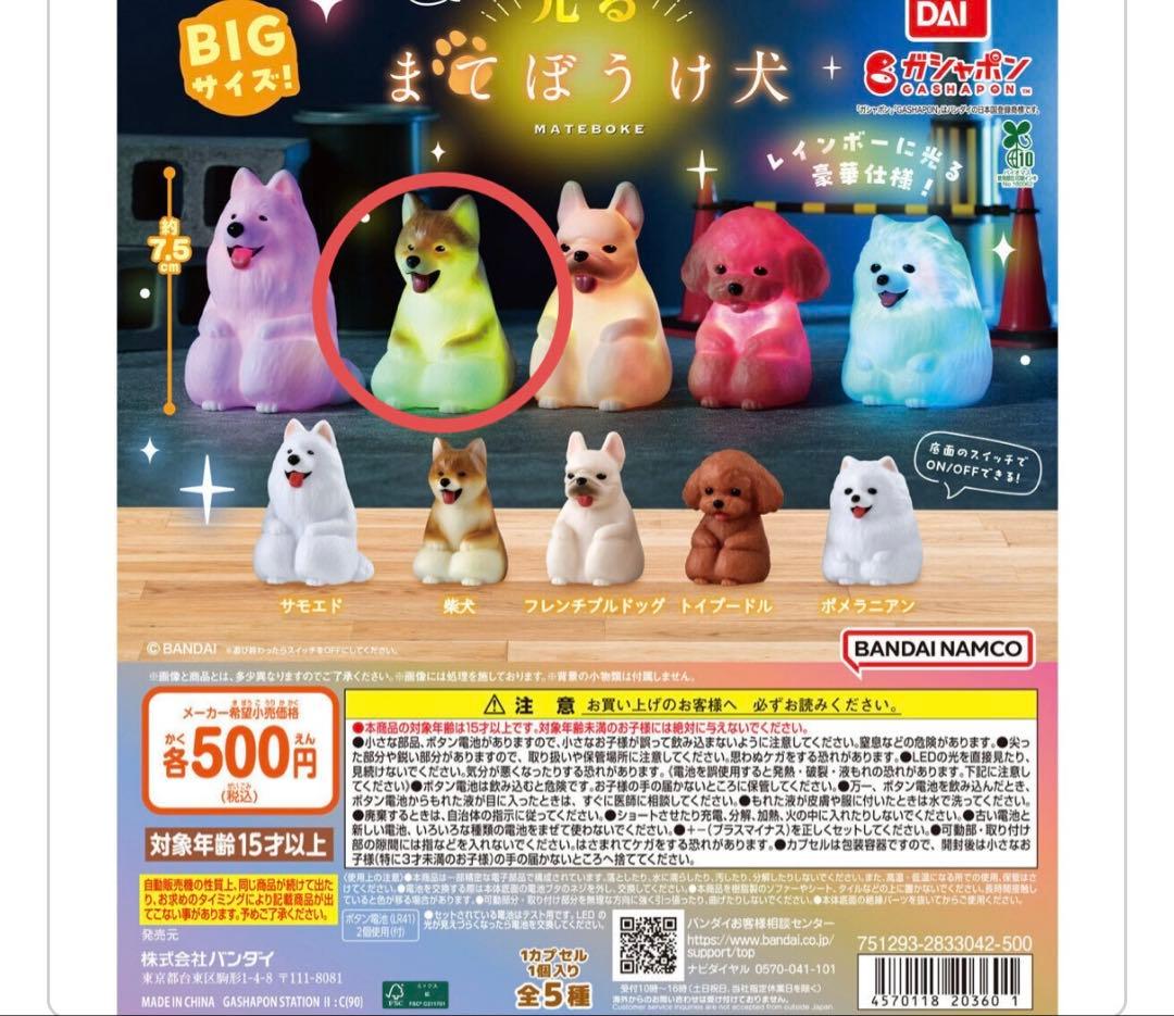 光るまてぼうけん犬 BIGサイズ 柴犬 - メルカリ