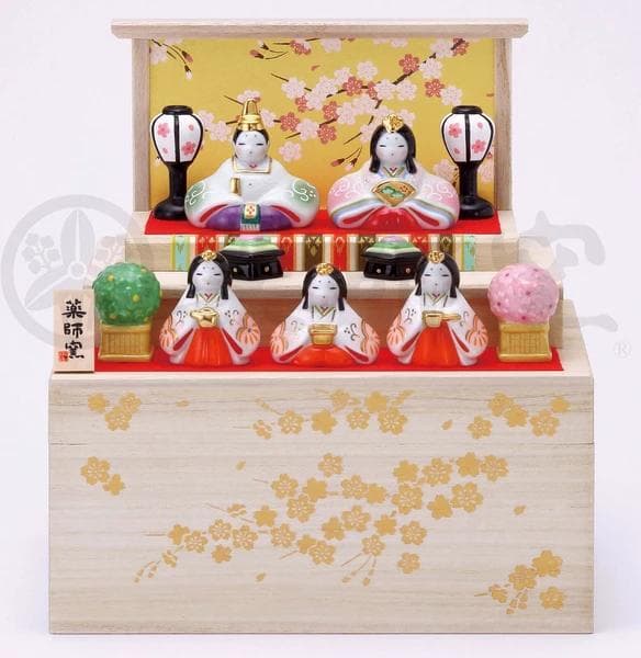 雛人形セット 伝統的なひな祭り「置物とインテリア」雛人形　二段飾り)】 雛人形 桐台 三段飾り 豆親王 五人飾り ひな人形 ひな祭り 雛祭り 雛