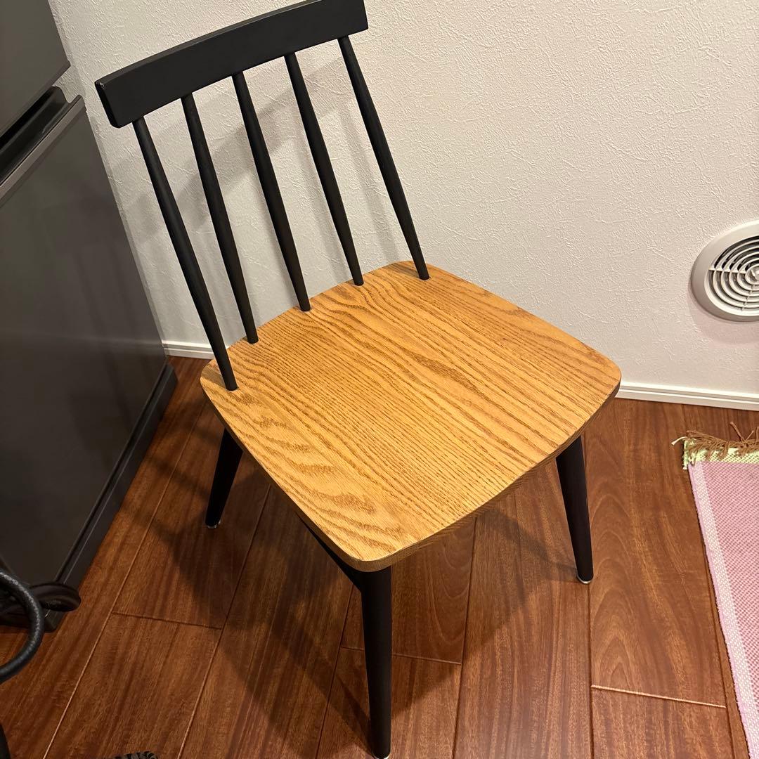 傷あり/モモナチュラル　チェア　SB CHAIR | BN MOMO natural(モモナチュラル)のSB CHAIR BN CB 2脚セット。ブラックの
