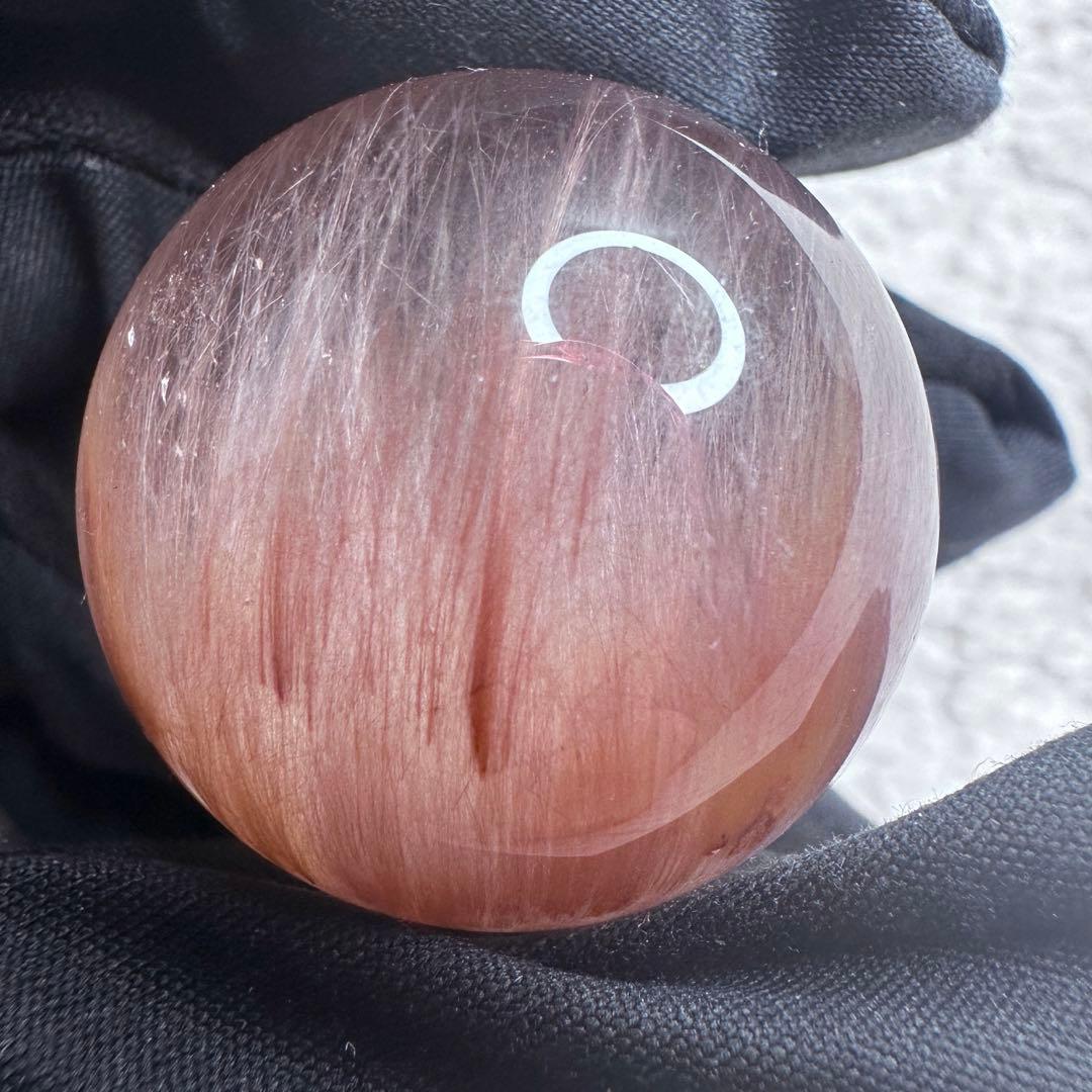 希少❗️極上別格品❗️超美品♡ピンクサゲニティックインクォーツ丸玉スフィアA1301