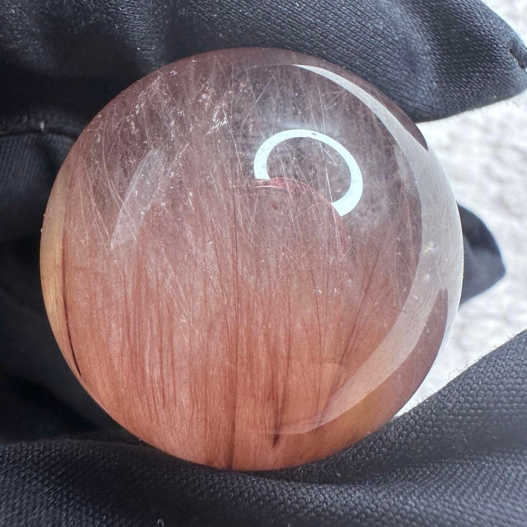 希少❗️極上別格品❗️超美品♡ピンクサゲニティックインクォーツ丸玉スフィアA1301