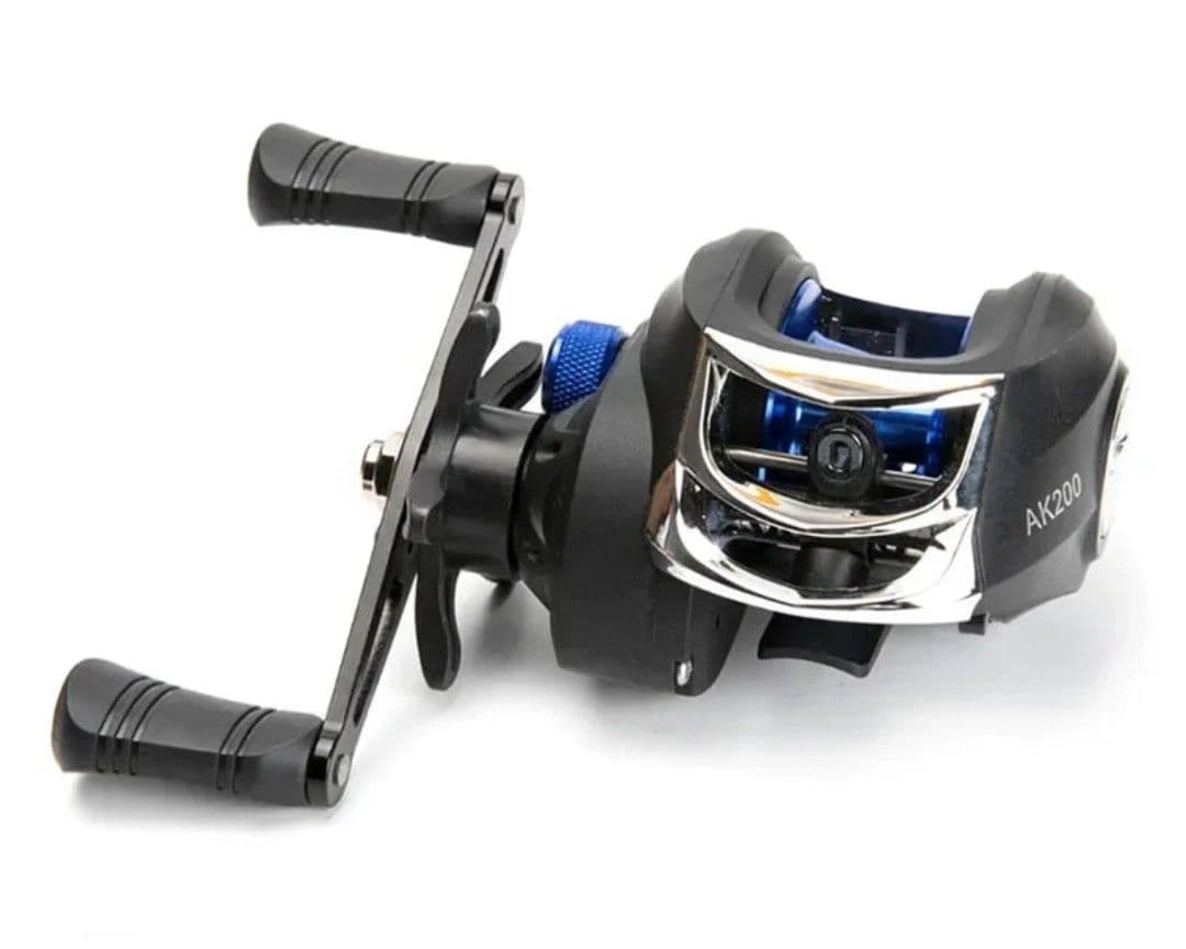 新品 ベイトリール 本体 右ハンドル 左巻き 右巻き 青色