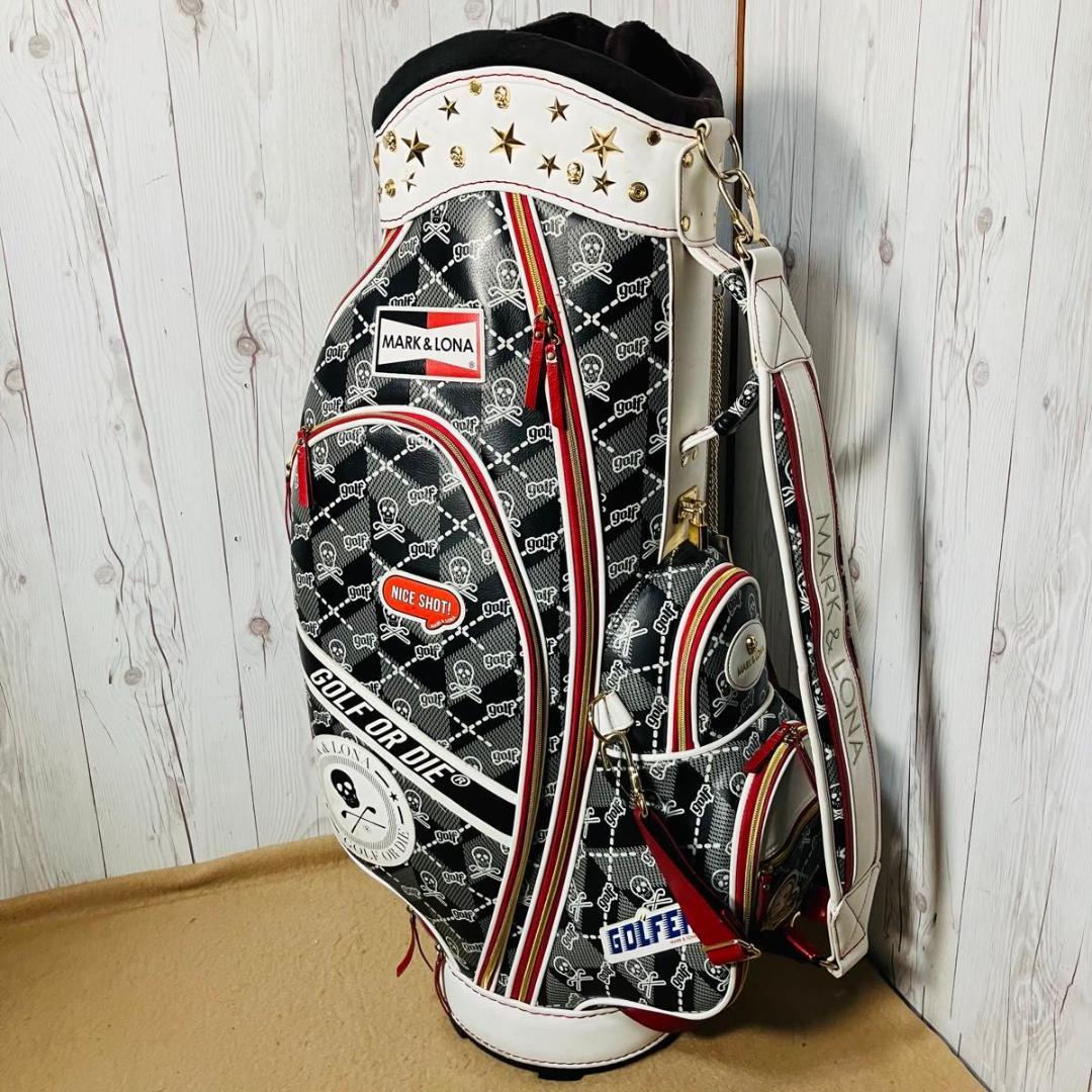 希少 MARK&LONA キャディバッグ Skull&Kilt 7分割 スカル柄 - メルカリ