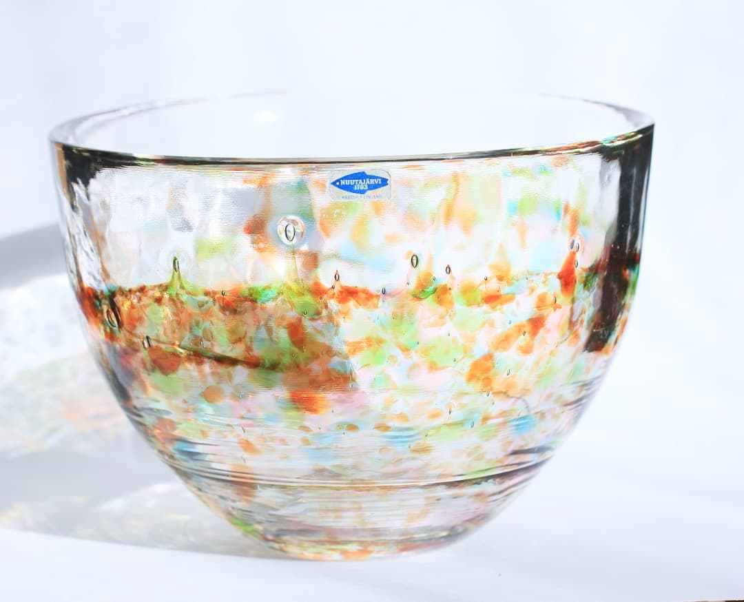 5521 Atolli ボウル　ヌータヤルヴィ　ガラス　Oiva Toikka Nuutajarvi/FLORAシリーズ/Oiva Toikka/オイバ・トイッカ/ガラスボウル