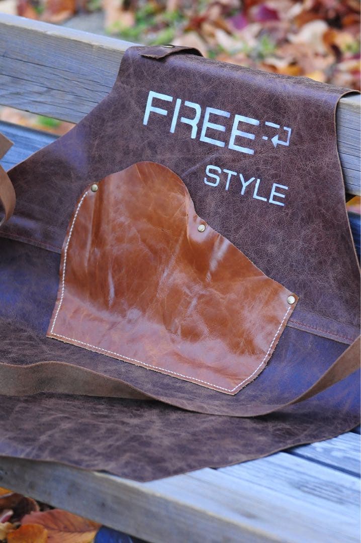 本革 レザーエプロン 一点物 作業用 DIY、ガーデニング、キッチン