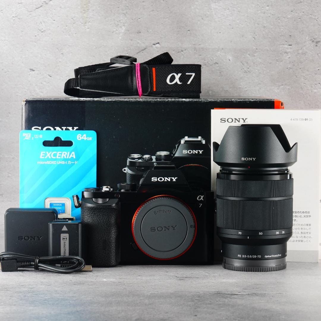 美品1,630回！世界初フルサイズミラーレスSONY α7 ILCE-7K ソニー、世界初フルサイズセンサーを搭載したミラーレス一眼「α7