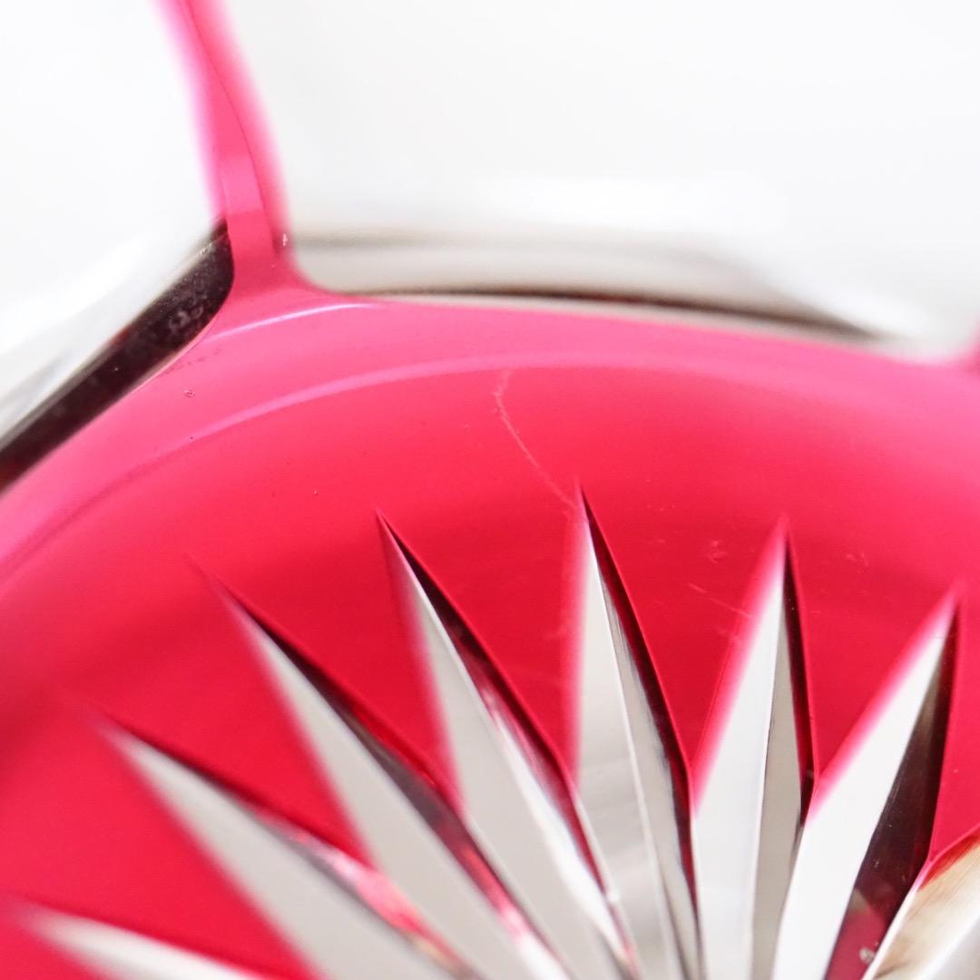 バカラ カット ボウル＆ソーサー セット / B469A エンパイア 金赤