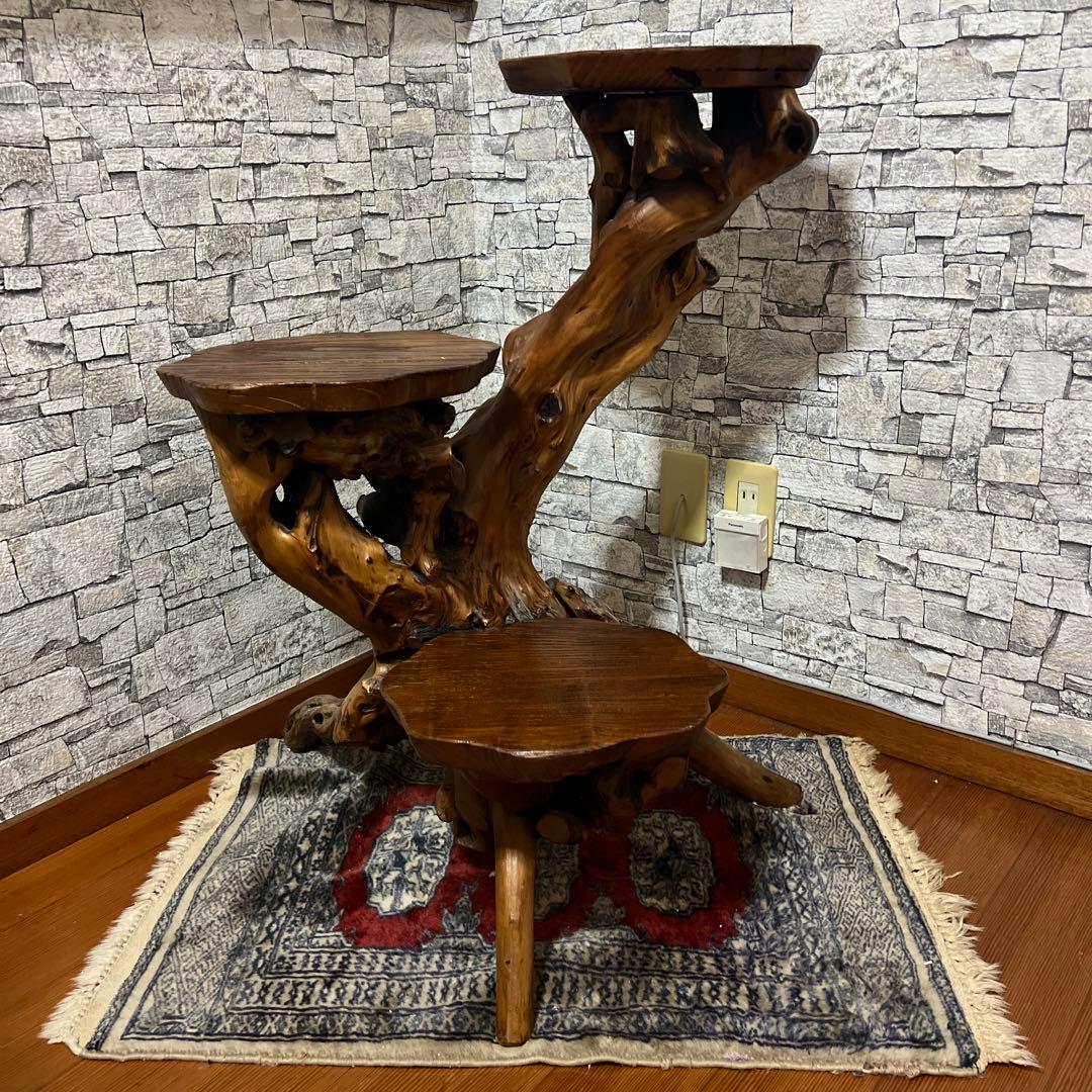 木製ツリースタイルフラワースタンド 3段式 TAN-993-3(BR) 木製フラワースタンド 3段 1個 ワンモード 【通販