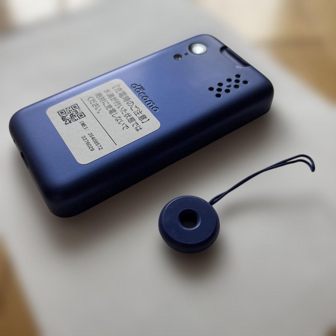 美品☆ドコモ キッズケータイ KY-41C ブルー(ソフトケース／クリア付き