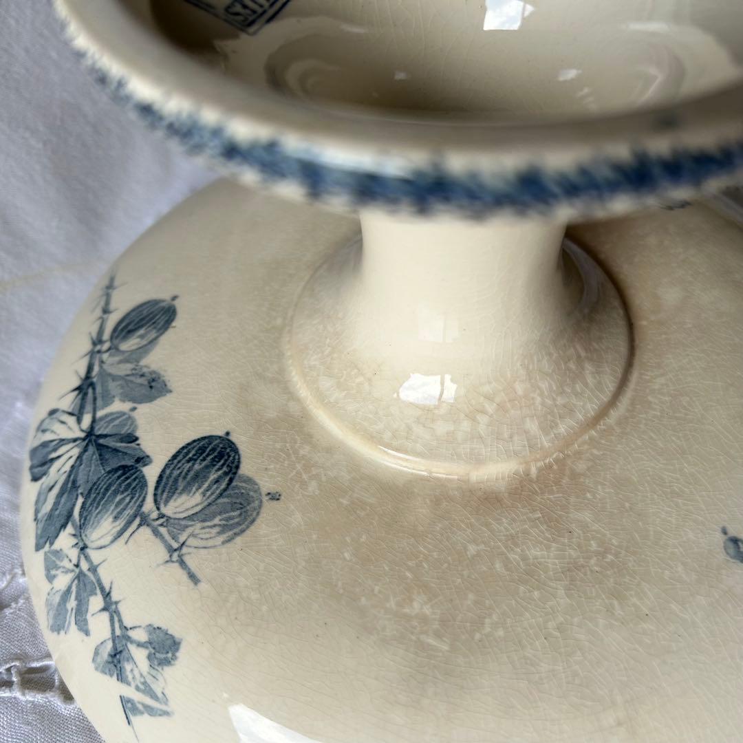 sarreguemines 高台 すぐりの実 グロゼイユ コンポティエ フランス