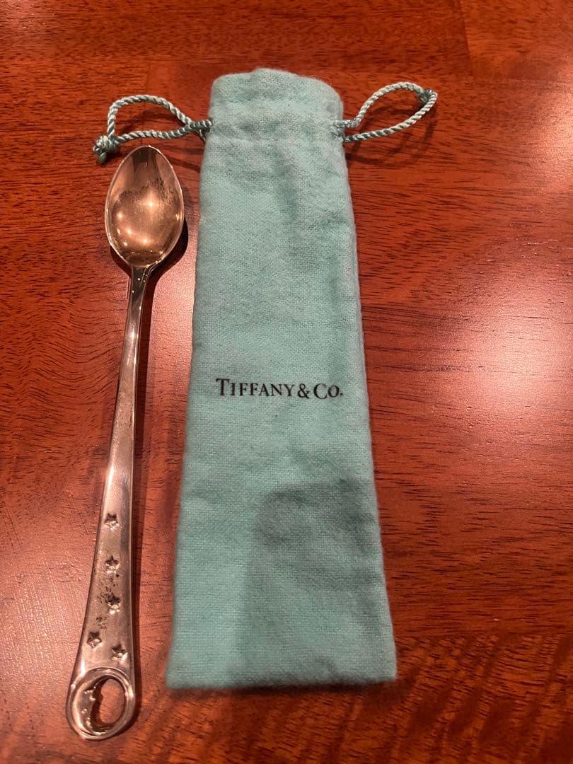 【中古品】Tiffany & Co. 銀製スプーン 専用ポーチ付き TIFFANY&Co.（ティファニー） 食器 ベビースプーン ベースボール
